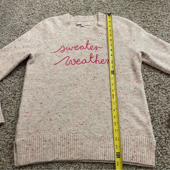 Ann Taylor LOFT 'Sweater Weather' Embroidered Motif Graphic Sweater XS - Picture 9 of 11
